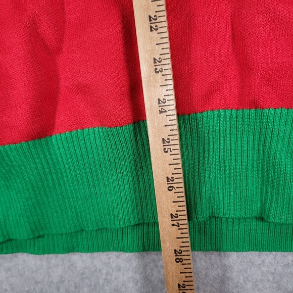 Homer Simpson Ugly Christmas Sweater NWOT Mens Large Crew Neck Red Green White - Picture 7 of 8